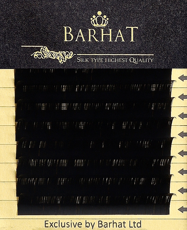 Накладні вії B 0,10 мм (12 мм), 8 ліній - Barhat Lashes — фото N1