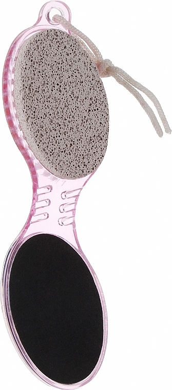 Шлифовальная пилка для педикюра пластиковая, 172 мм, 4 в 1, розовая - Baihe Hair — фото N2