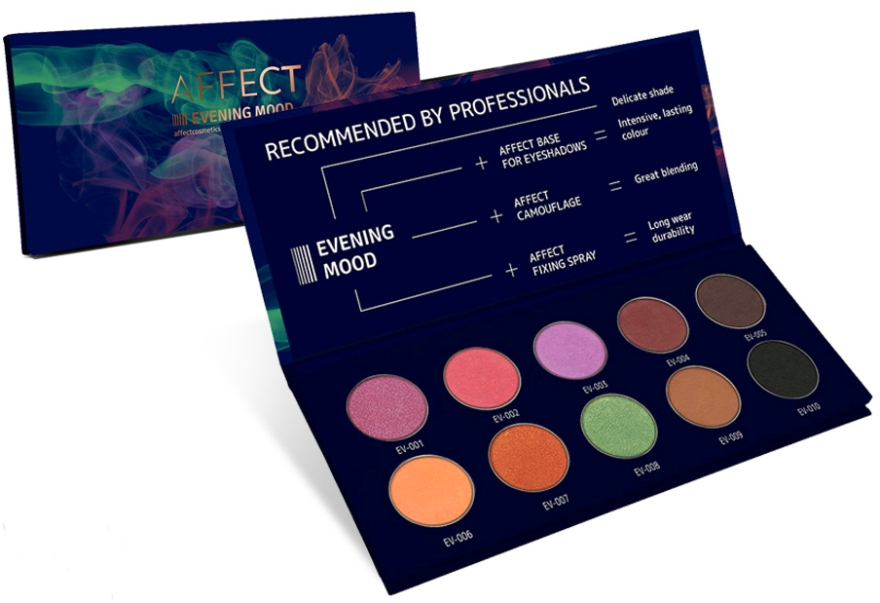 Палетка прессованных теней для век - Affect Cosmetics Evening Mood Eyeshadow Palette — фото N1