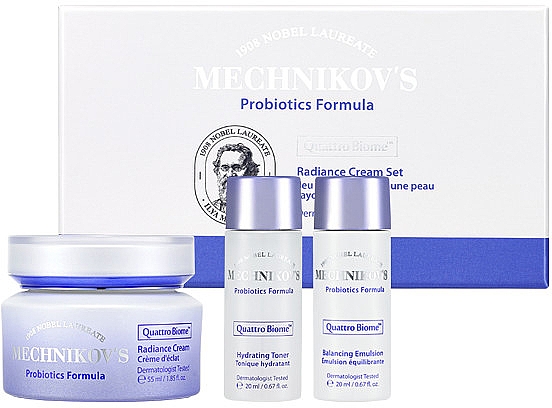 Набір для догляду за обличчям - Holika Holika Mechnikov's Probiotics Formula (f/cr/55ml + f/ton/20ml + f/emul/20ml) — фото N1