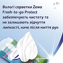 Салфетки влажные, 10 шт - Zewa Protect Wipes — фото N2