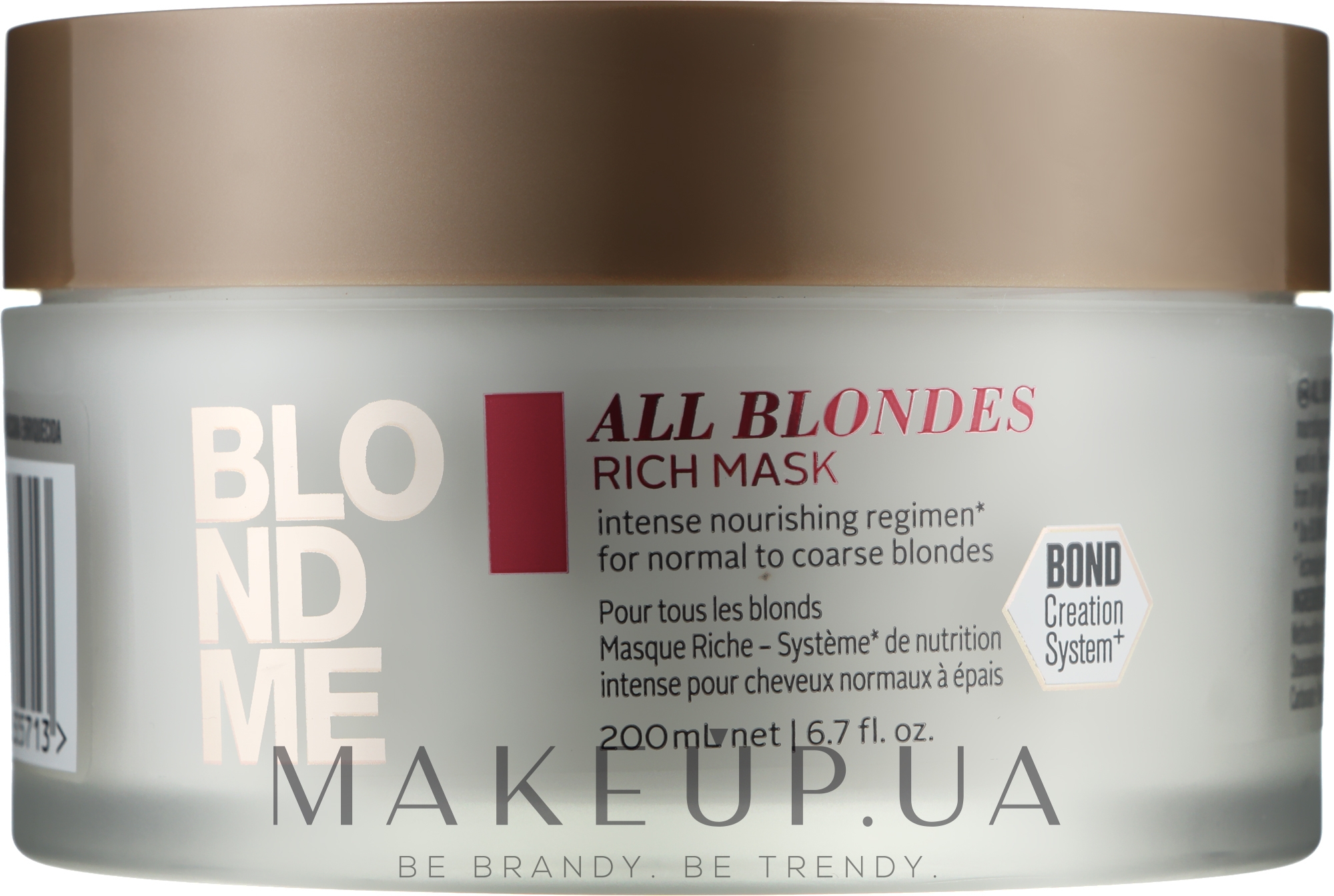 Обогащённая маска для волос всех типов - Schwarzkopf Professional BlondMe All Blondes Rich Mask — фото 200ml