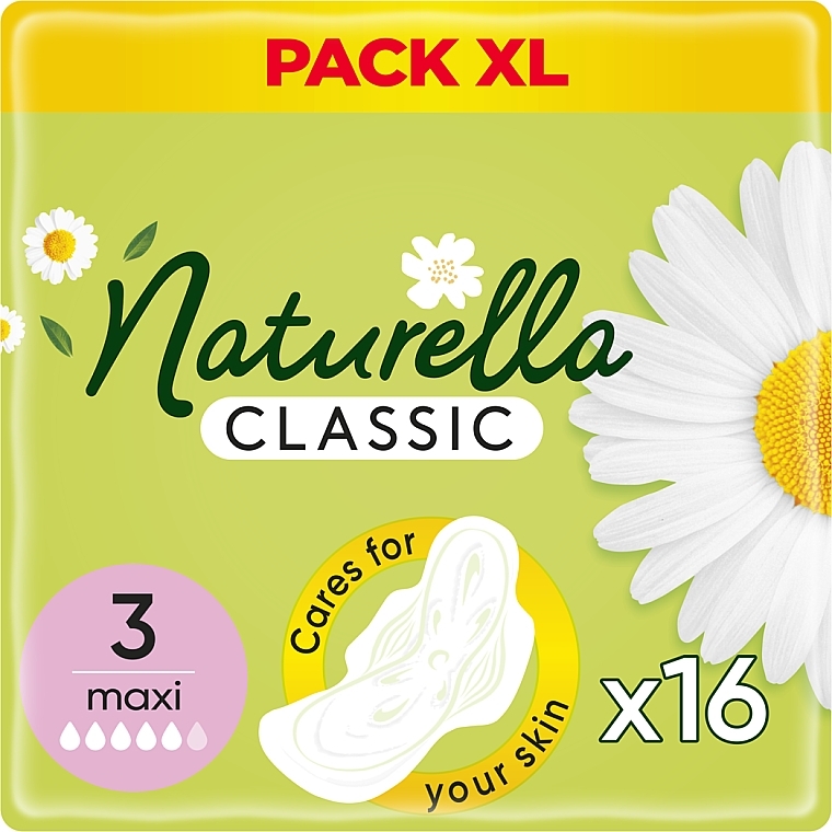 Гігієнічні прокладки c крильцями, 16 шт. - Naturella Classic Basic Maxi — фото N1