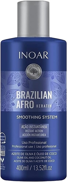 Розгладжувальний засіб для волосся - Inoar Brazilian Afro Keratin Smoothing System — фото N1