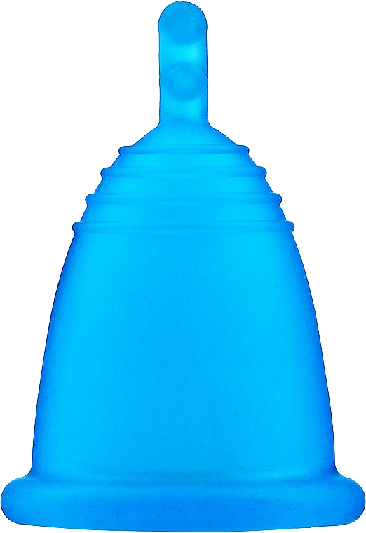 Менструальна чаша з ніжкою, розмір М, блакитна - MeLuna Classic Menstrual Cup — фото N2