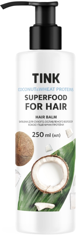 Бальзам для сухих и ослабленных волос "Кокос и пшеничные протеины" - Tink SuperFood For Hair Coconut & Wheat Proteins Balm