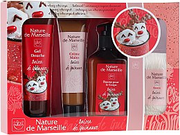 Духи, Парфюмерия, косметика Набор - Nature de Marseille Marshmallow Kiss Bath Cosmetics Set (sh/gel/100ml + h/cr/60ml + b/balm/150ml + soap/90g)