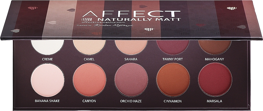 Палетка прессованных теней для век - Affect Cosmetics Naturally Matt Eyeshadow Palette