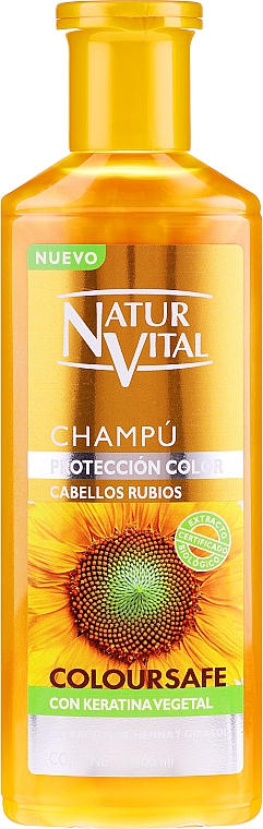 Шампунь для збереження кольору фарбованого волосся - Natur Vital Coloursafe Henna Colour Shampoo Blonde Hair — фото N1