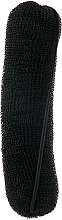Валик для прически, с резинкой, 150 мм, черный - Lussoni Hair Bun Roll Black — фото N1