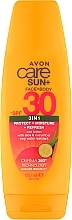 Духи, Парфюмерия, косметика Солнцезащитный лосьон 3в1 - Avon Care Sun+ 3 in 1 Face + Body Sun Lotion SPF30
