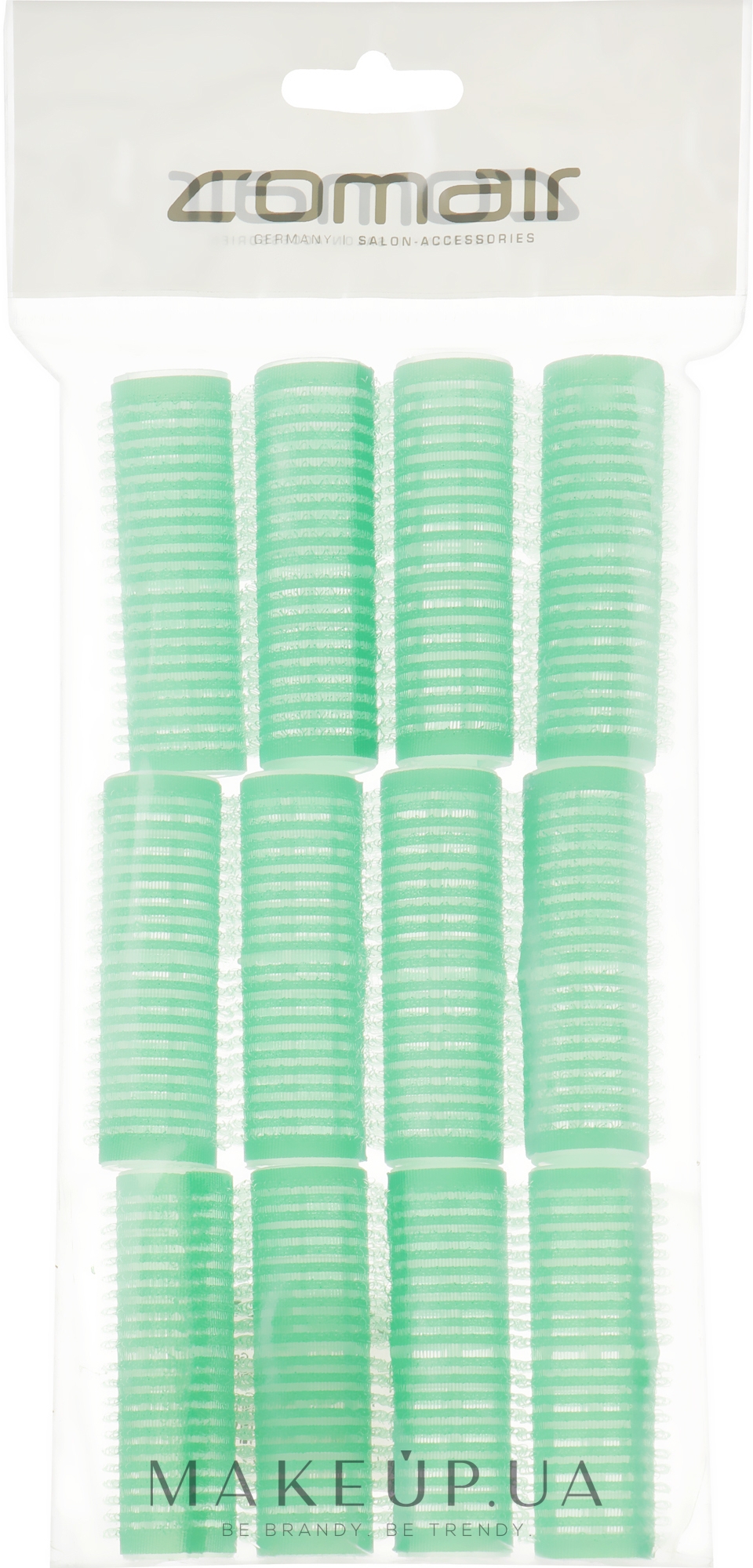 Комплект бигуди-липучки "Velcro plus", 12 штук, 20мм, зеленые - Comair — фото 12шт