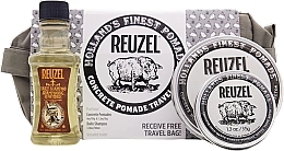 Парфумерія, косметика Набір - Reuzel Concrete Pomade Travel Kit (h/pomade/113g + h/pomade/35g + shm/100ml + bag/1pcs)