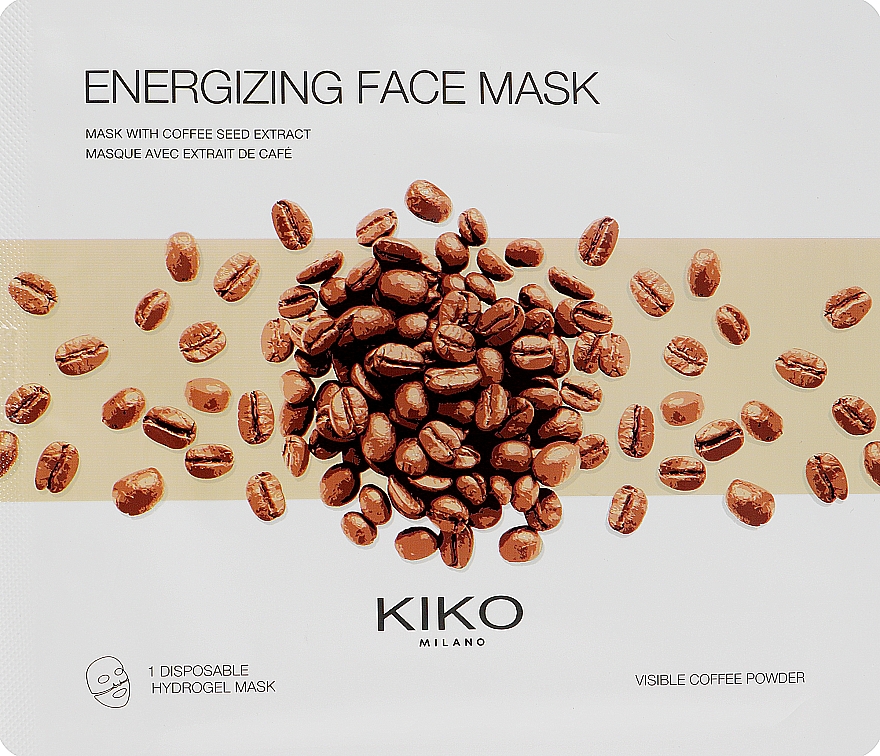 Гидрогелевая маска для лица с экстрактом кофе - Kiko Milano Energizing Face Mask — фото N1