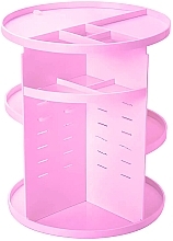 Поворотний органайзер косметичний, рожевий - Reclaire 360° Rotation Cosmetic Organizer Pink — фото N1