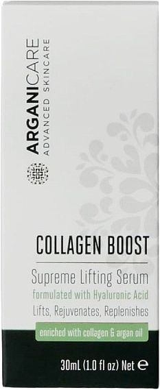 Лифтинг-сыворотка с гиалуроновой кислотой - ArganiCare Collagen Boost Supreme Lifting Serum — фото N1