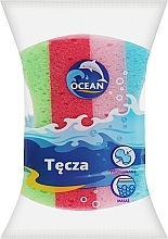 Губка масажна для купання "Tecza", різнокольорова, варіант 1 - Ocean — фото N1