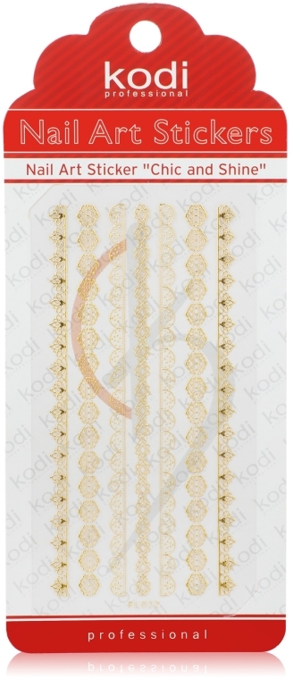Наклейка для дизайна ногтей - Kodi Professional Nail Art Stickers FL022 — фото N1