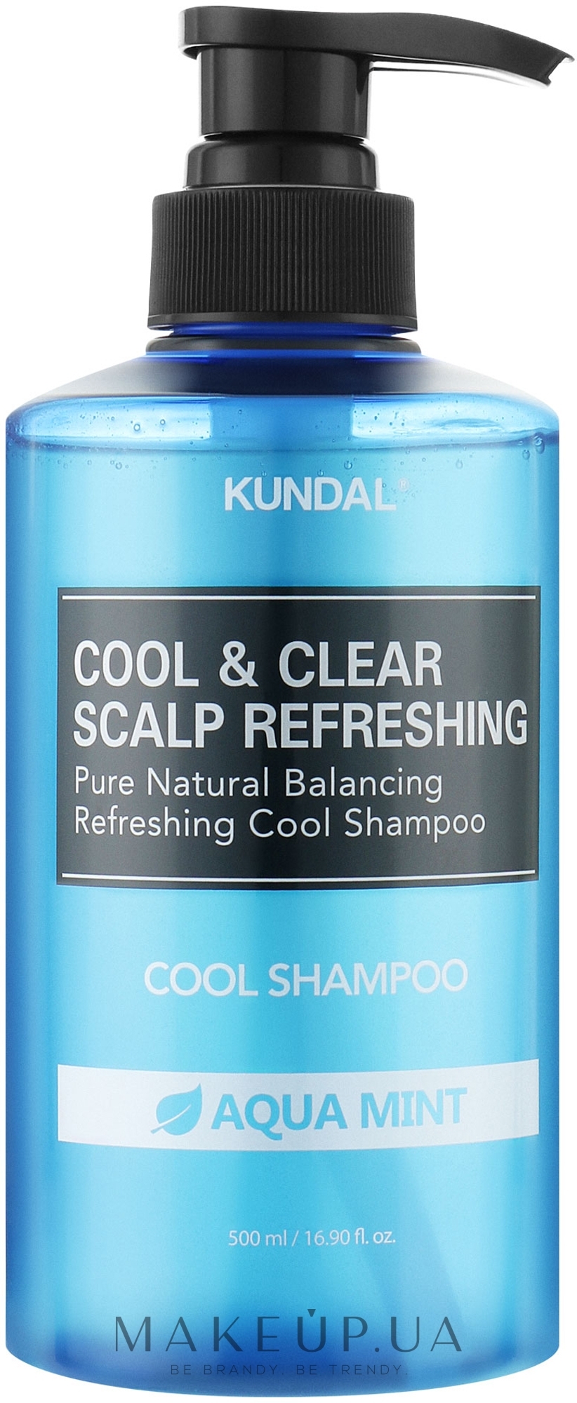 Шампунь для волос "Aqua Mint" - Kundal Cool & Clear Scalp Refreshing Shampoo  — фото 500ml
