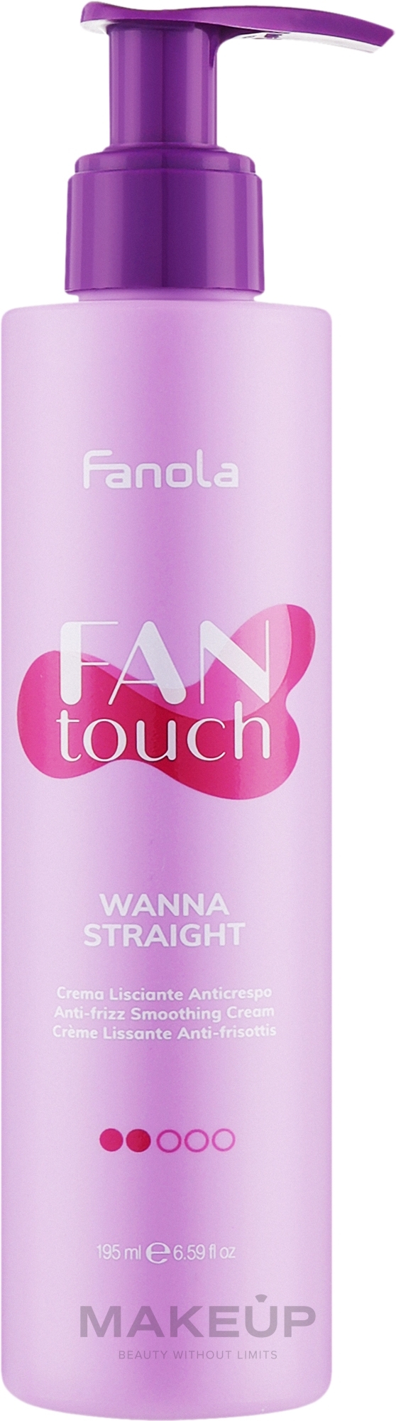 Разглаживающий крем для вьющихся волос - Fanola Fantouch Wanna Straight Anti-Frizz Smoothing Cream — фото 195ml