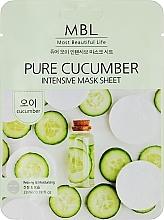 Парфумерія, косметика Інтенсивна маска для обличчя з огірком - MBL Cucumber Intensive Mask Sheet