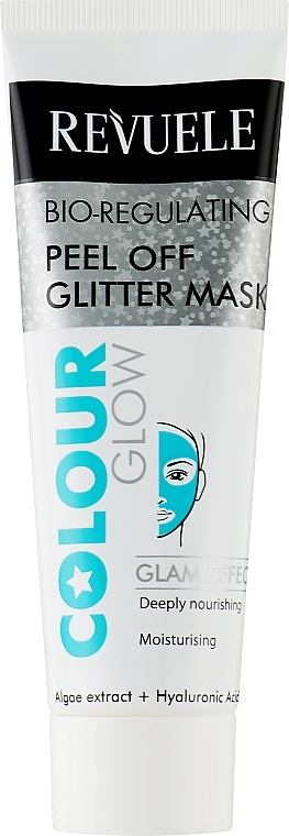 Биорегулирующая маска-плёнка - Revuele Color Glow Glitter Mask Pell-Off Bio-regulating — фото N1