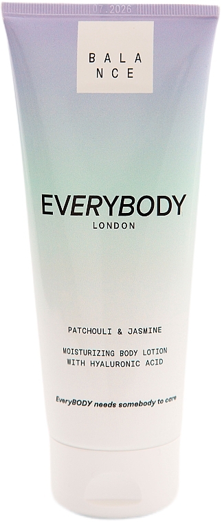 Зволожувальний лосьйон для тіла з гіалуроновою кислотою - Everybody London Balance Moisturising Body Lotion With Hyaluronic Acid Patchouli & Jasmin — фото N1