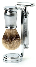 Духи, Парфюмерия, косметика Набор для бритья - Edwin Jagger Chatsworth Barley 3 Piece Double Edge Safety Razor Set Silver Tip Badger