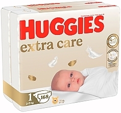 Підгузки Extra Care, розмір 1 (2-5 кг), 168 шт. - Huggies — фото N8