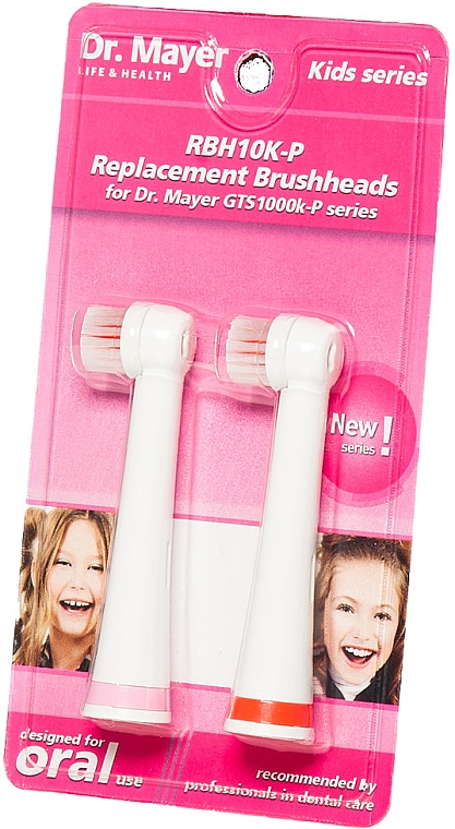 Насадки для електричної зубної щітки GTS1000K, рожеві - Dr. Mayer RBH10K — фото N1