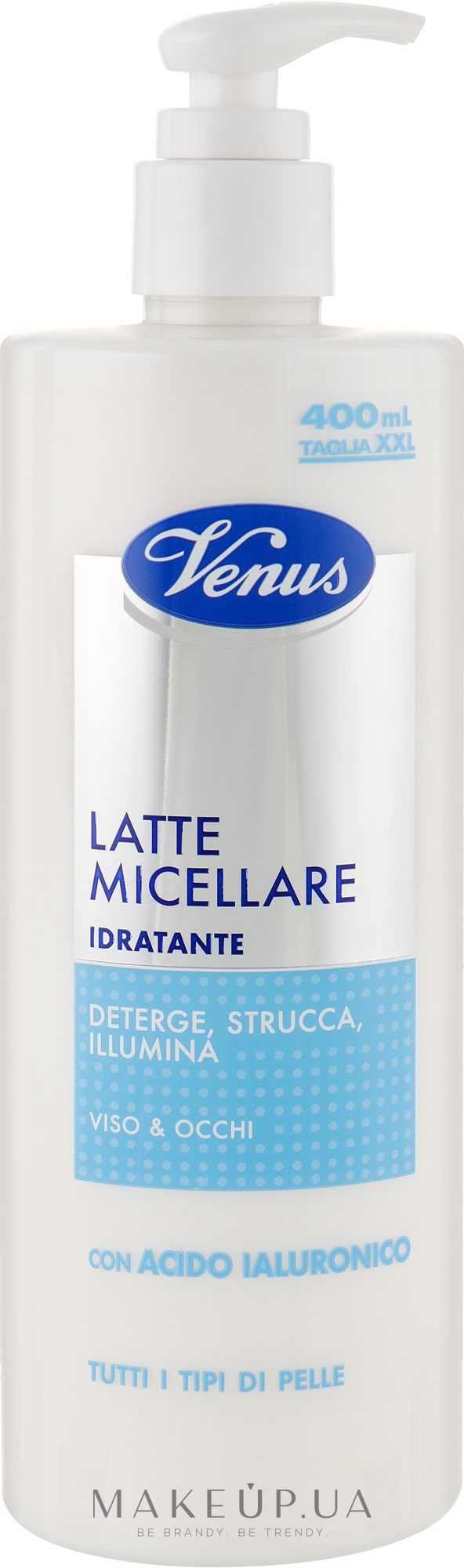 Мицеллярное молочко для всех типов кожи лица и глаз "Увлажнение" - Venus Latte Micellare Idratanre — фото 400ml