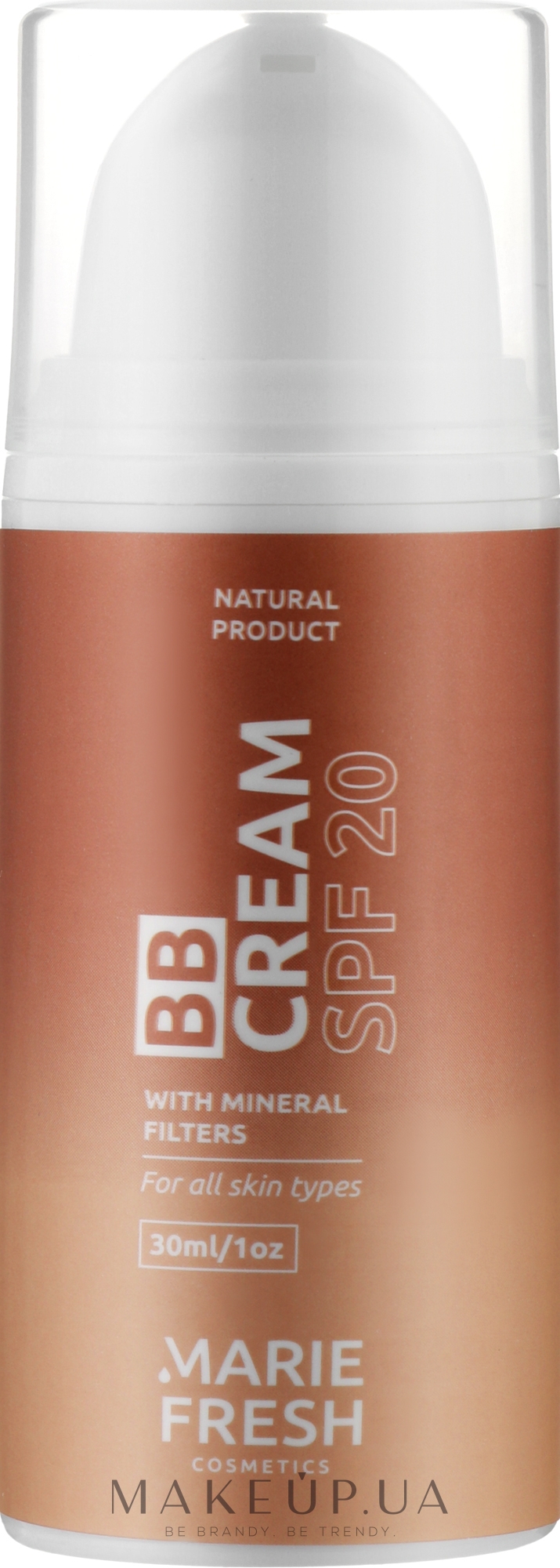 Тонувальний ВВ-крем для обличчя - Marie Fresh Cosmetics BB Cream SPF 20 — фото 30ml