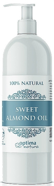Натуральное масло сладкого миндаля для тела - Optima Natura 100% Natural Sweet Almond Oil — фото N2