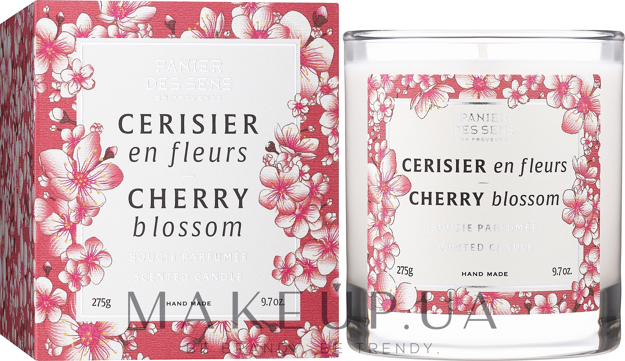 Ароматическая свеча в стакане "Цветок вишни" - Panier Des Sens Scented Candle Cherry Blossom — фото 275g