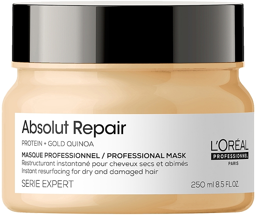 Маска для интенсивного восстановления поврежденных волос - L'Oreal Professionnel Serie Expert Absolut Repair Gold Quinoa +Protein Mask