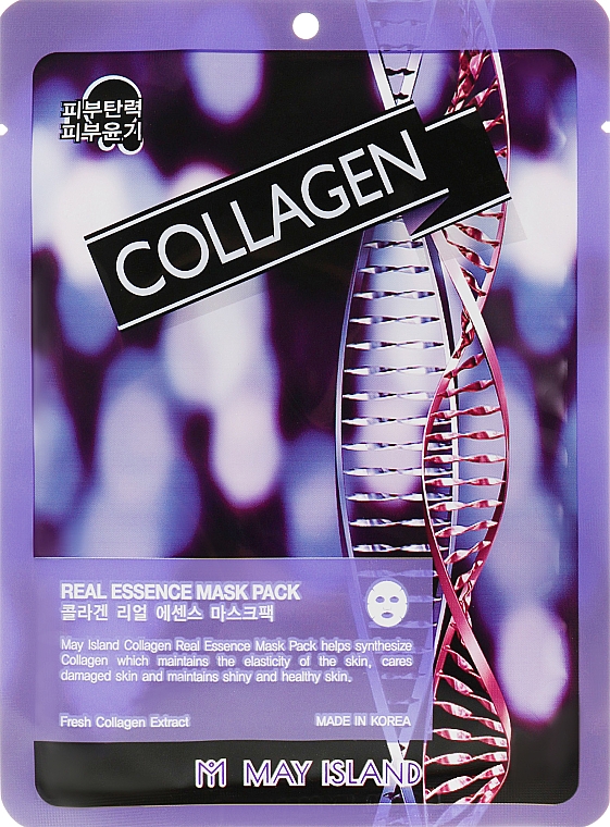 Маска для лица тканевая - May Island Real Essence Collagen Mask Pack