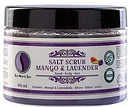 Парфумерія, косметика Сольовий скраб для тіла "Манго та лаванда" - Sara Beauty Spa Salt Scrub Mango & Lavender