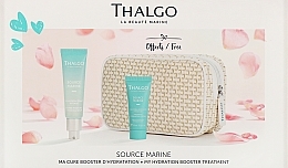 Набір для обличчя "Мій догляд для підвищення рівня зволоження" - Thalgo Source Marine Beauty Set (ser/30ml + gel/15ml + bag/1pc) — фото N1