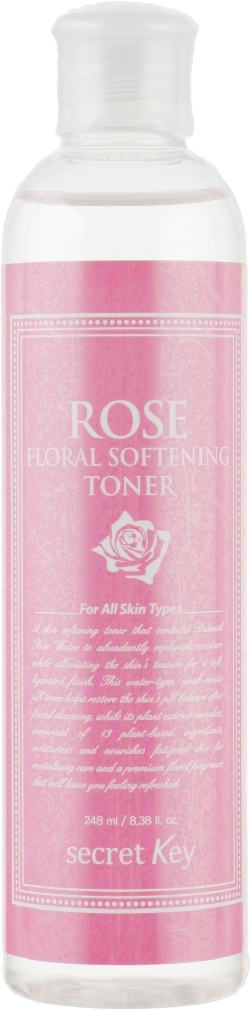 УЦЕНКА Тонизирующий тонер для лица - Secret Key Rose Floral Softening Toner * — фото 248ml