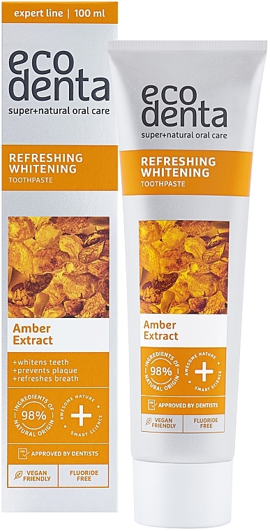 Освежающая отбеливающая зубная паста с экстрактом янтаря - Ecodenta Expert Line Refreshing Whitening Toothpaste — фото N2