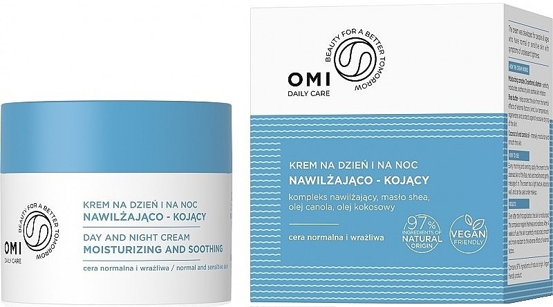 Крем для обличчя "День/ніч" для нормальної та чутливої шкіри - Allvernum Omi Daily Care — фото N1