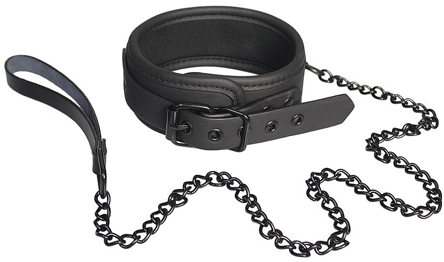 Ошейник с поводком - Dream Toys Blaze Collar And Leash Black — фото N1