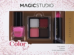 Набір - Magic Studio Color Set 2 (lip/stick/3g + nail/polish/5ml + eye/shadow/4x0.8g) — фото N2