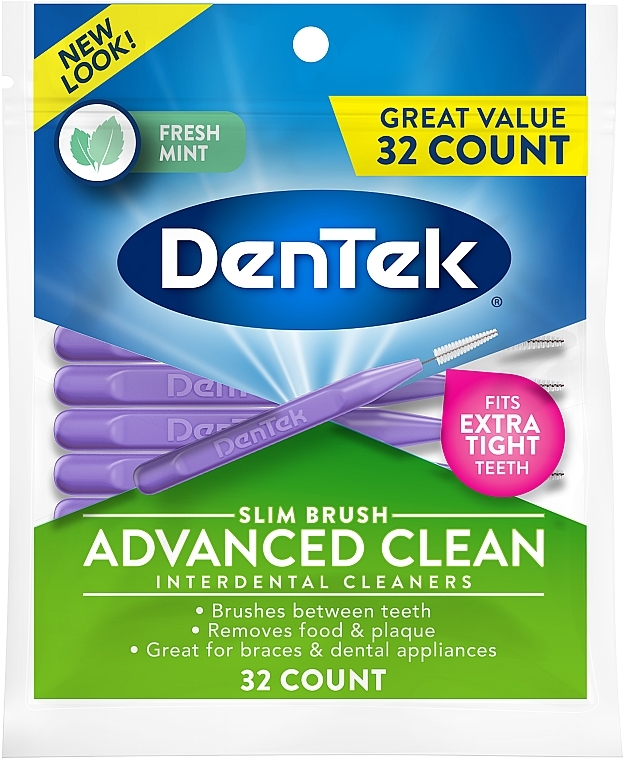 Щітки ультра тонкі для дуже вузьких міжзубних проміжків - DenTek Slim Brush Cleaners Ultra Thin Tapered