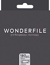 Файл-стрічка для пилки 130х15 мм, 180 грит, 7 метрів + ножиці, чорний - Wonderfile — фото N1