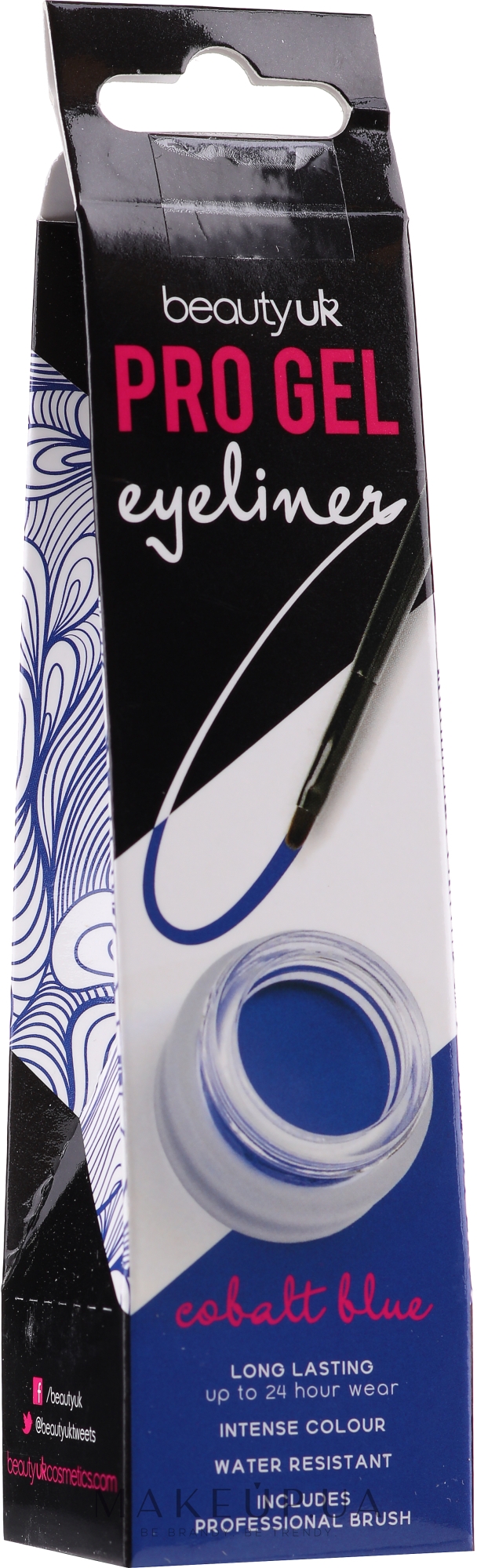Водостійка підводка для очей - Beauty UK Pro Gel Eyeliner — фото 03 - Cobalt Blue