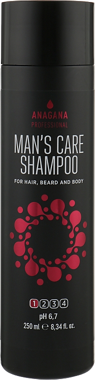 Шампунь "Мужской уход" для волос, бороды и тела - Anagana Man's Care Shampoo