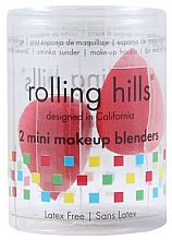 Б'юті-блендер, червоний, 2 шт. - Rolling Hills 2 Mini Makeup Blenders — фото N1