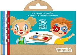 Духи, Парфюмерия, косметика Набор для аквагрима для детей - Namaki Clown & Harlequin Face Painting Kit (f/paint/7,5g + brush/1pc + acc/2pcs)
