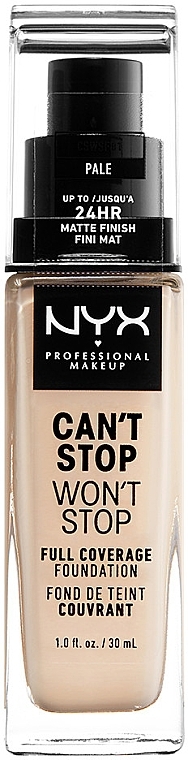 Стійка тональна основа для обличчя - NYX Professional Makeup Can't Stop Won't Stop Full Coverage Foundation